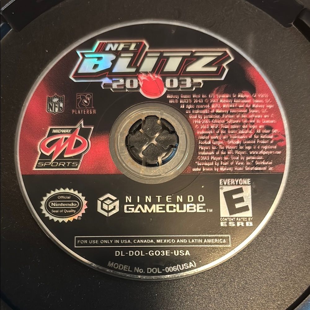 Nintendo GameCube NFL Blitz 2003 - Red and Black
